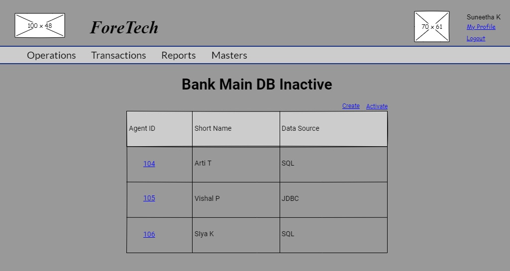 Bank Main DB Inactive