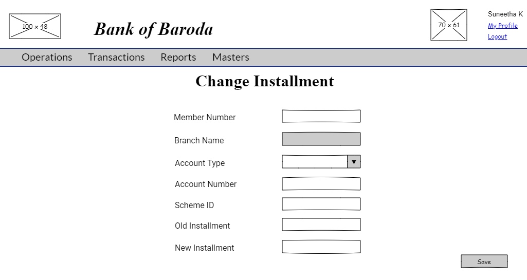 Change Installment Create