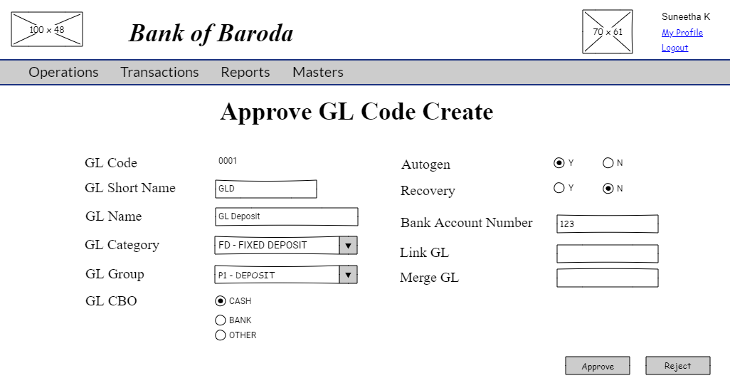 GL Code Create Approve