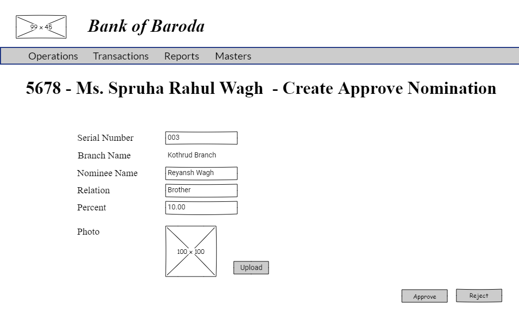 Nomination Create Approve
